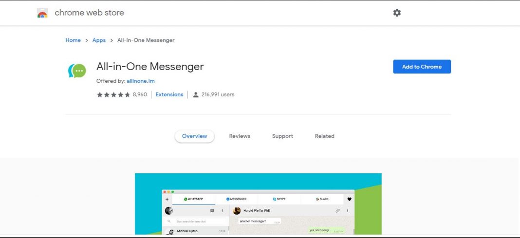 all in one messenger chrome