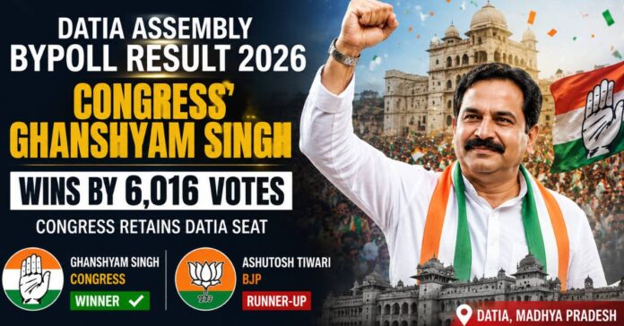 datia-assembly-ghanshyam-singh-victory Datia Assembly Bypoll Result 2026